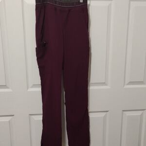 Med Couture Burgundy Pants with Olive Accents Size XS